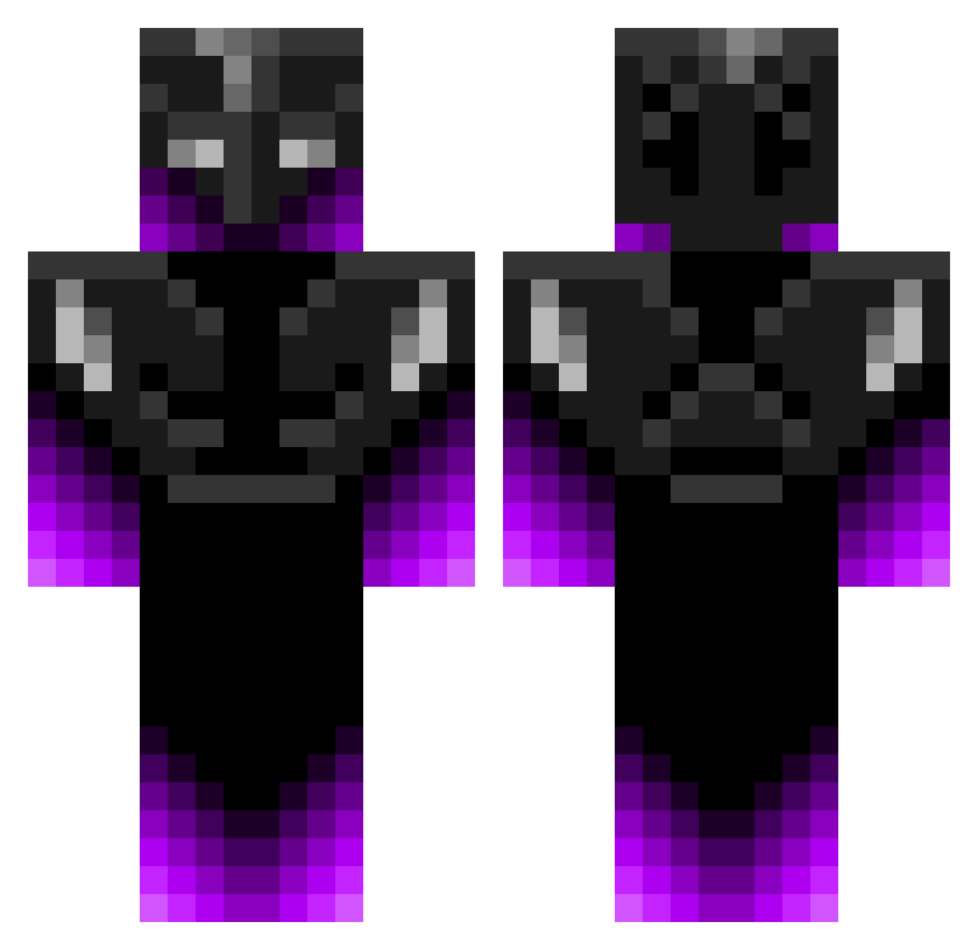 Roachy34 Minecraft skin, front and back view