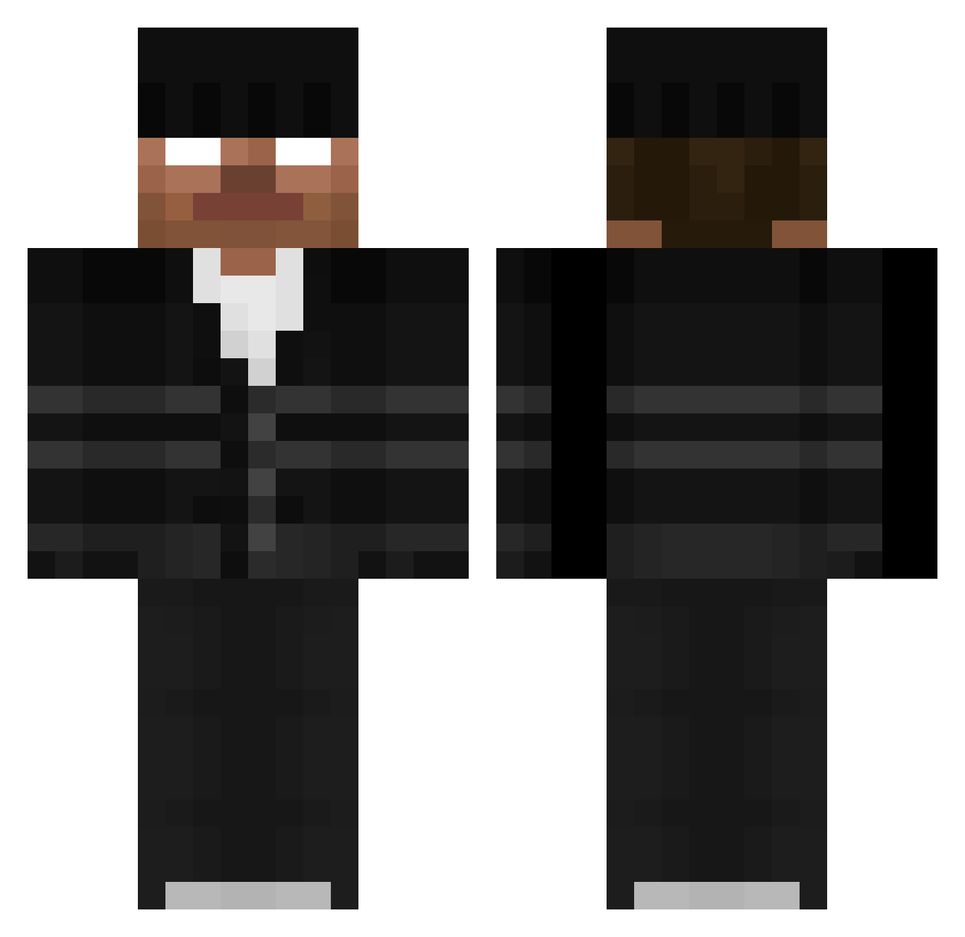 Shaur1024 Minecraft skin, front and back view