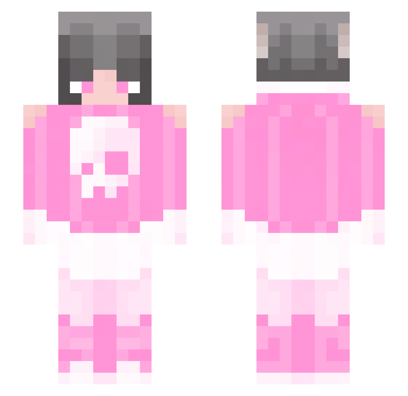 Mo_Q Minecraft skin, front and back view