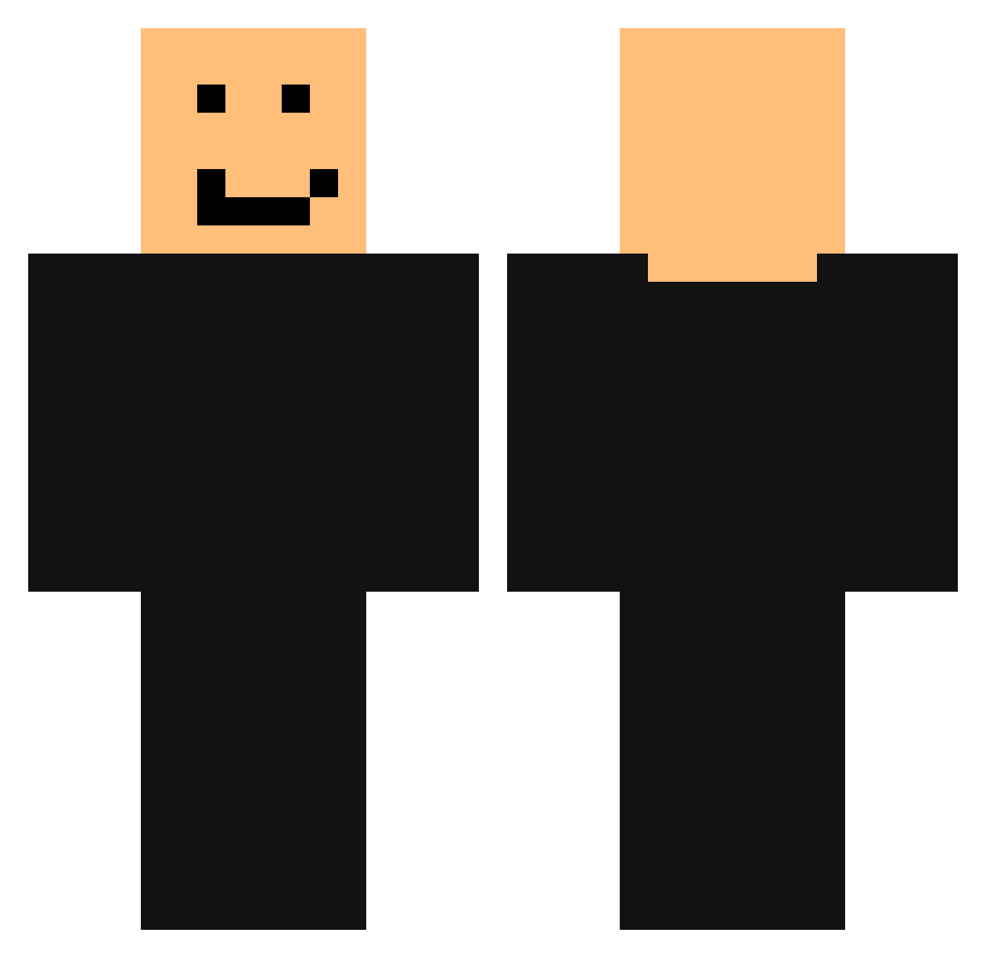 szuuri Minecraft skin, front and back view