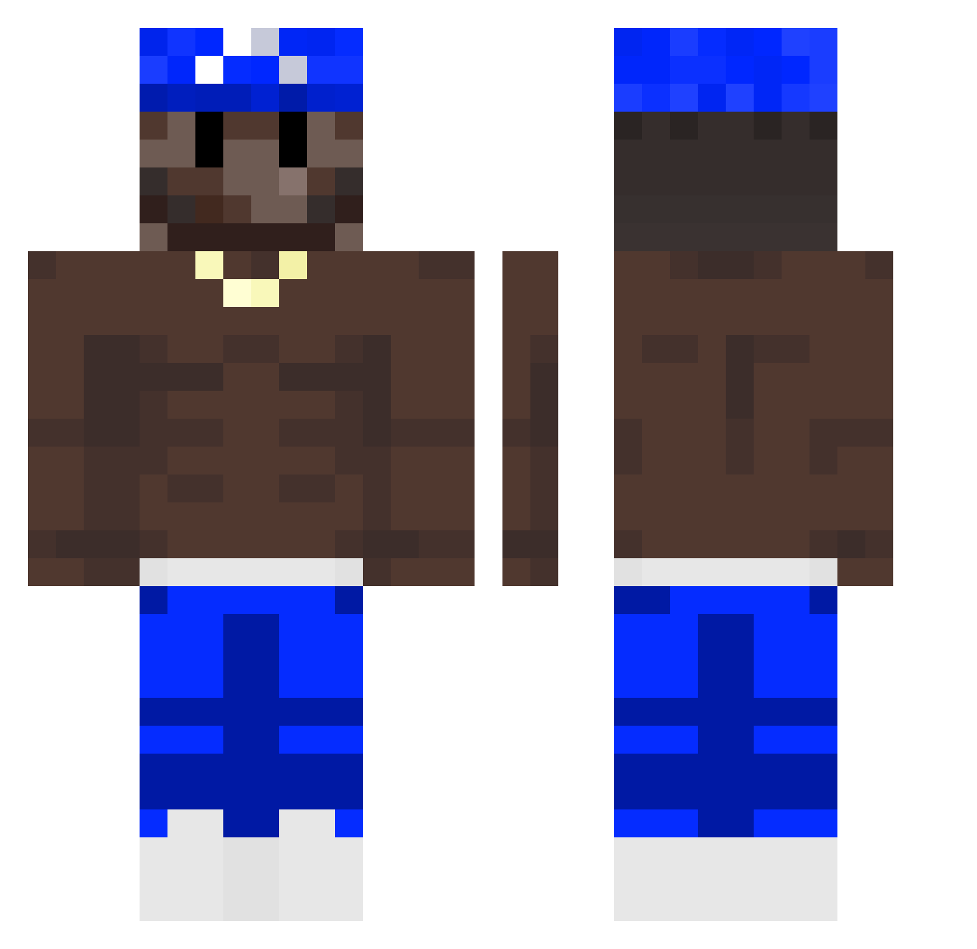 dyy6 Minecraft skin, front and back view