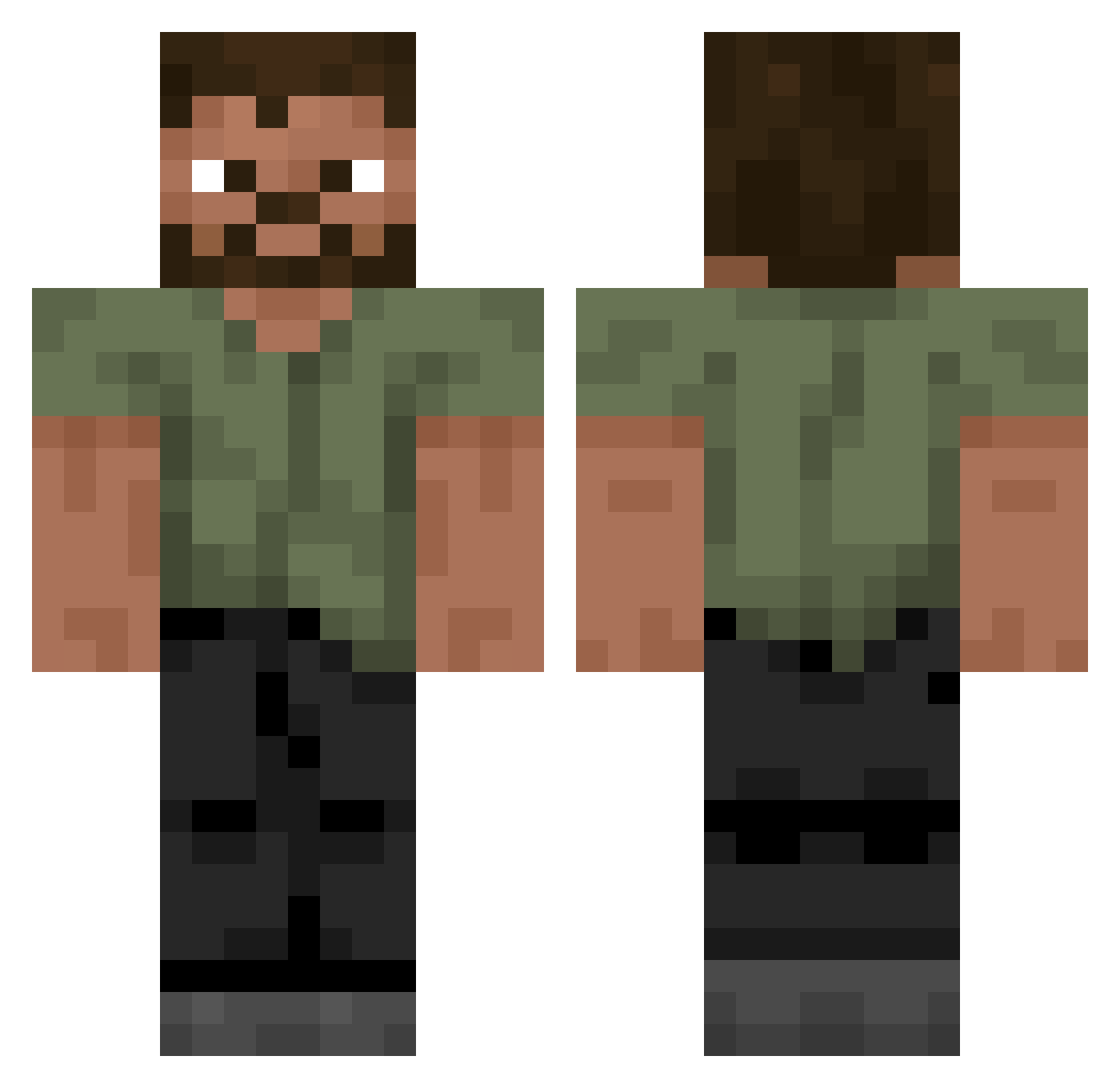 Lil_Rottvailer99 Minecraft skin, front and back view