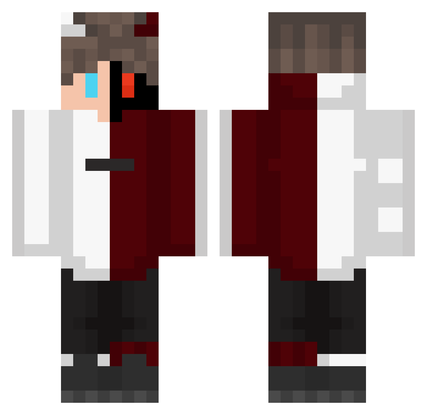 szymbo Minecraft skin, front and back view