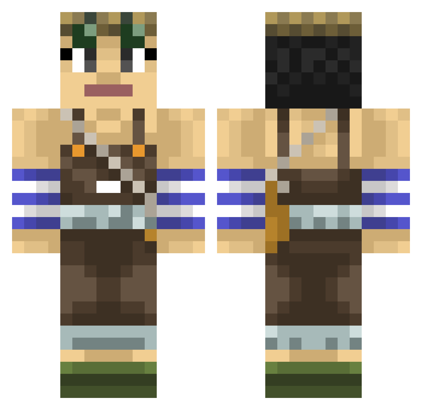 leor2 Minecraft skin, front and back view