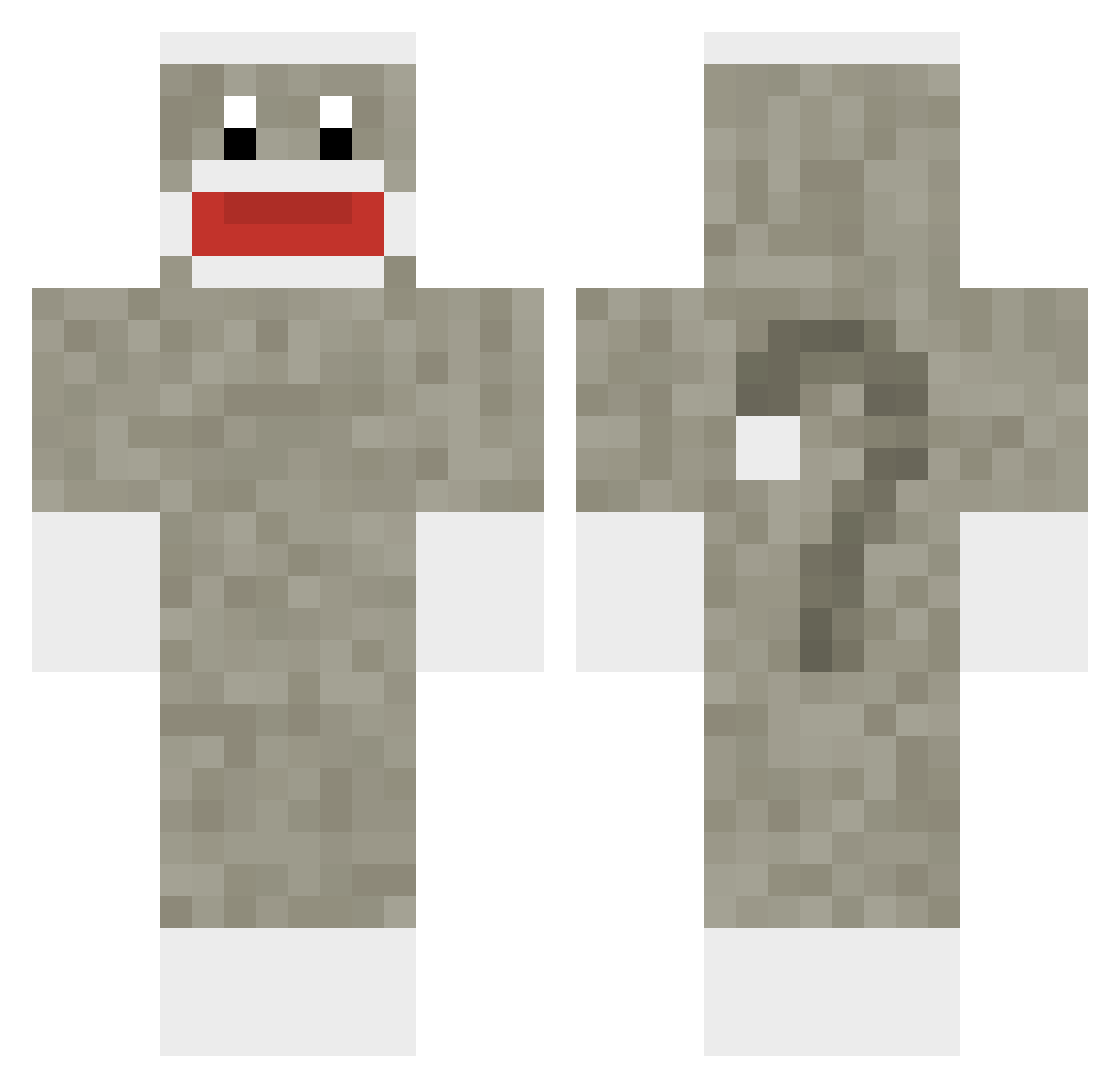 monoaksel Minecraft skin, front and back view