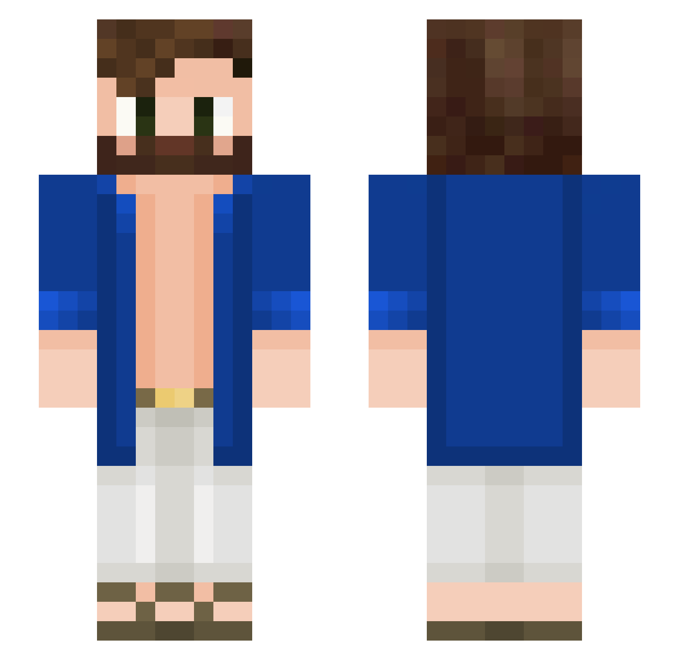 Saibot389 Minecraft skin, front and back view