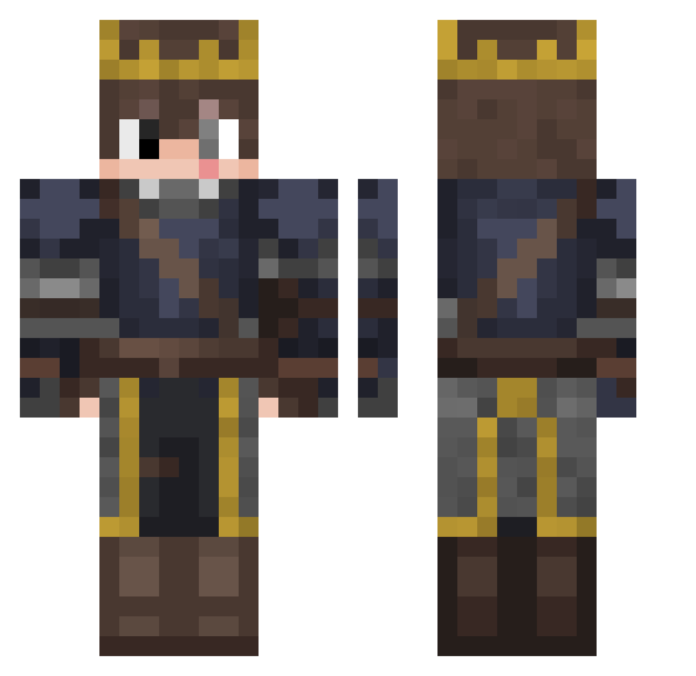 _Markiplier_ Minecraft skin, front and back view