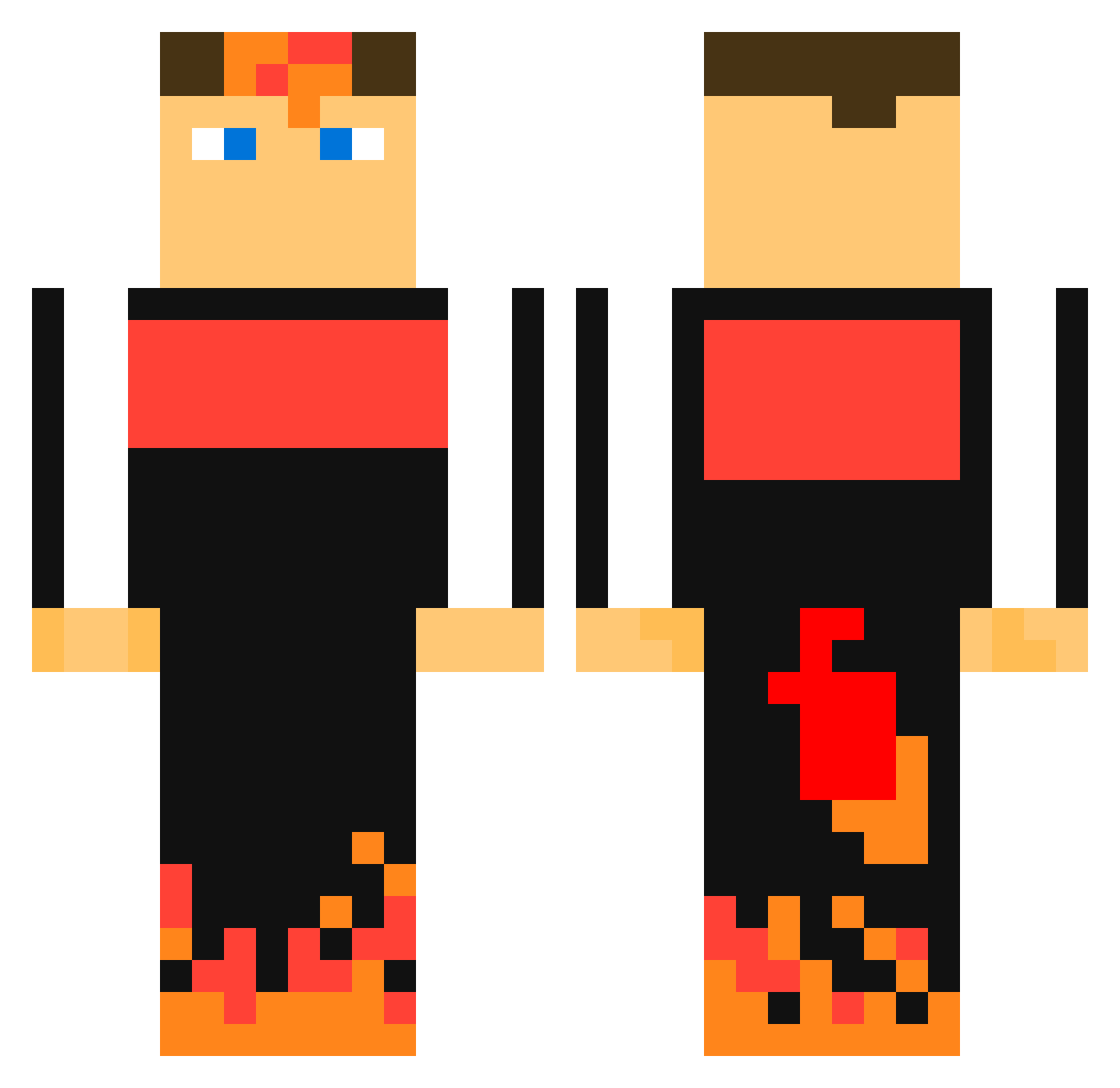 Pryme_attack897 Minecraft skin, front and back view