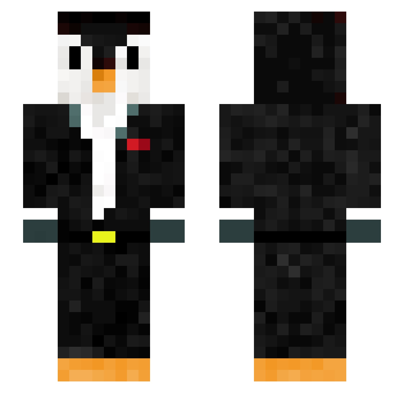zDEADLYPENGUIN Minecraft skin, front and back view