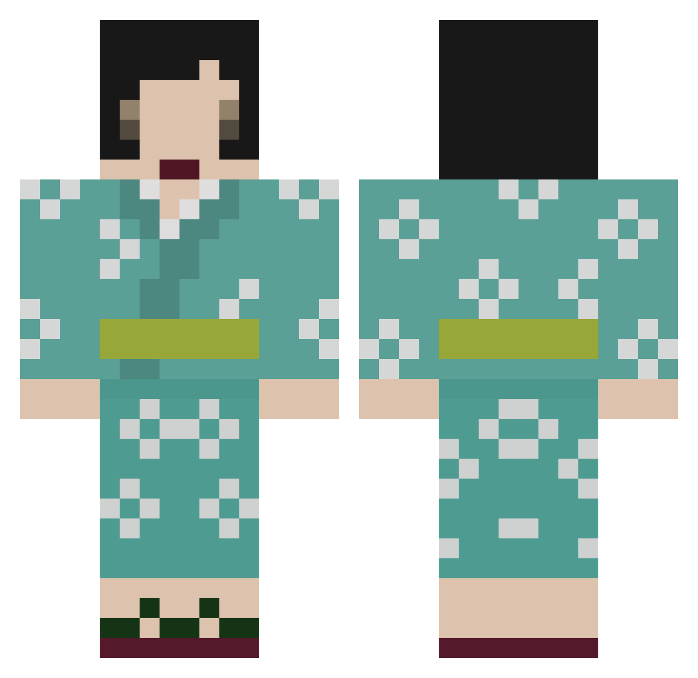 cherin Minecraft skin, front and back view