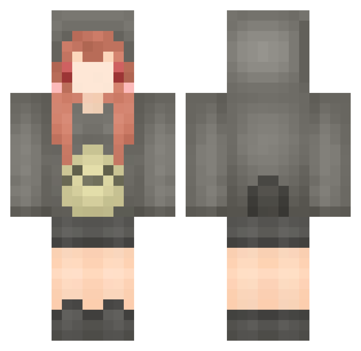 YoNo1627_ Minecraft skin, front and back view