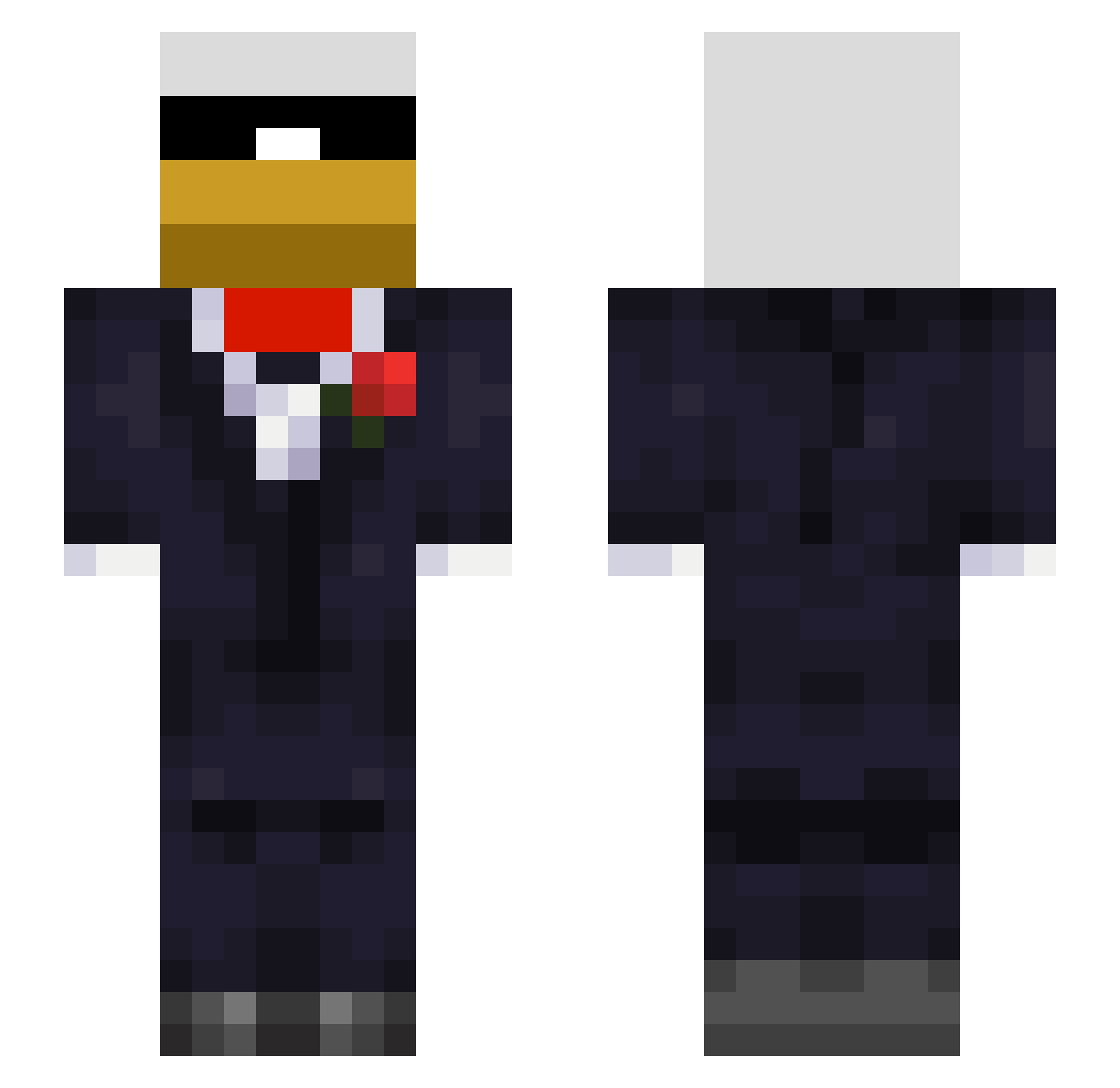 Sp1f1 Minecraft skin, front and back view
