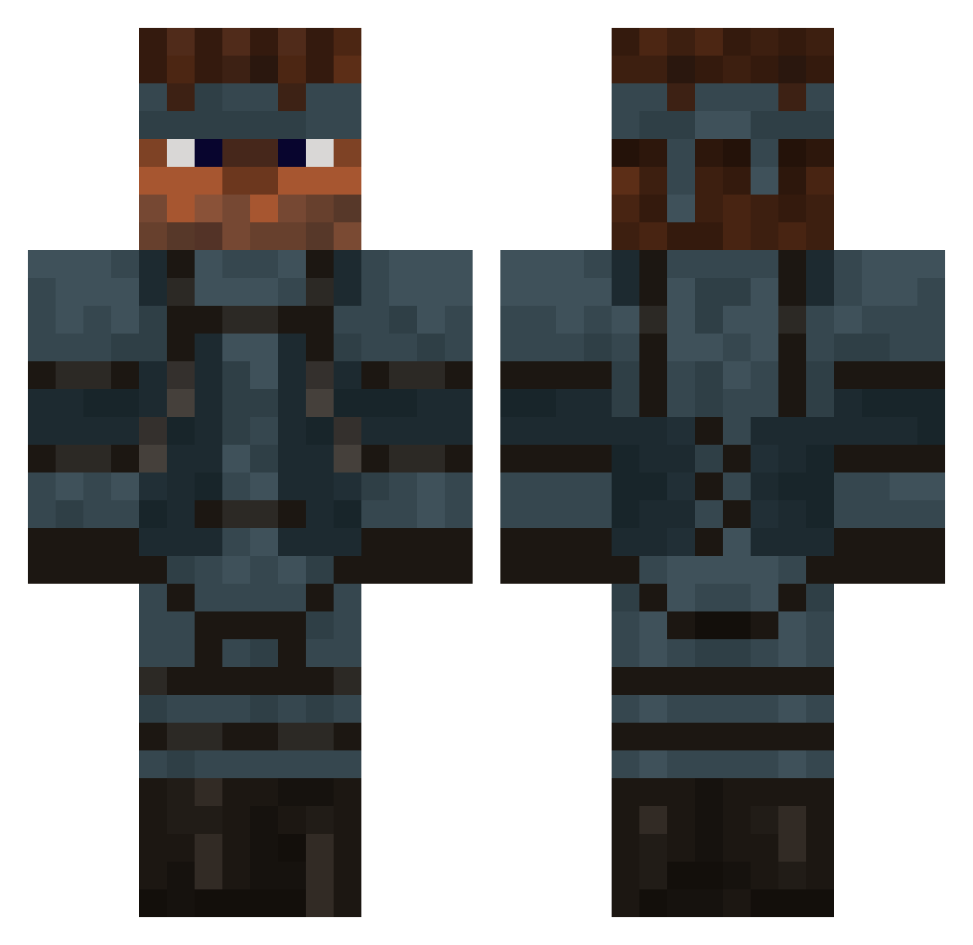 2ha9ow Minecraft skin, front and back view