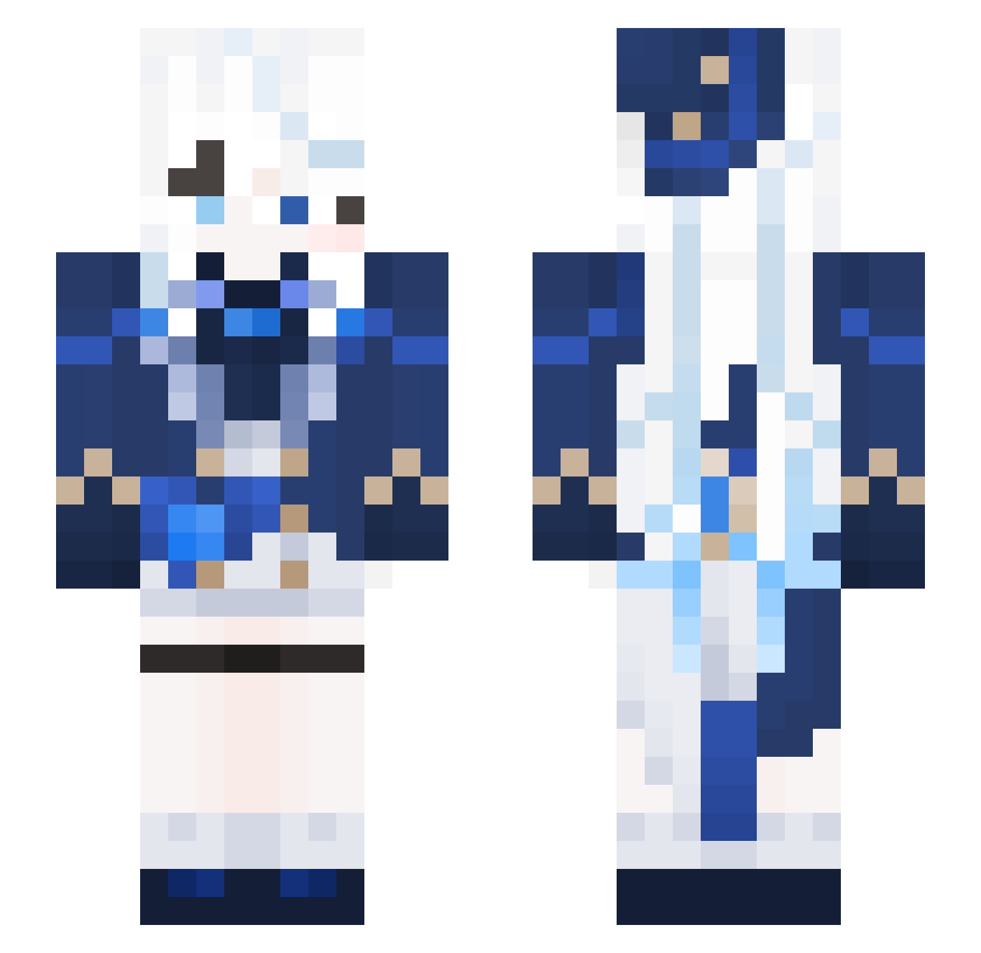 ratphobia Minecraft skin, front and back view