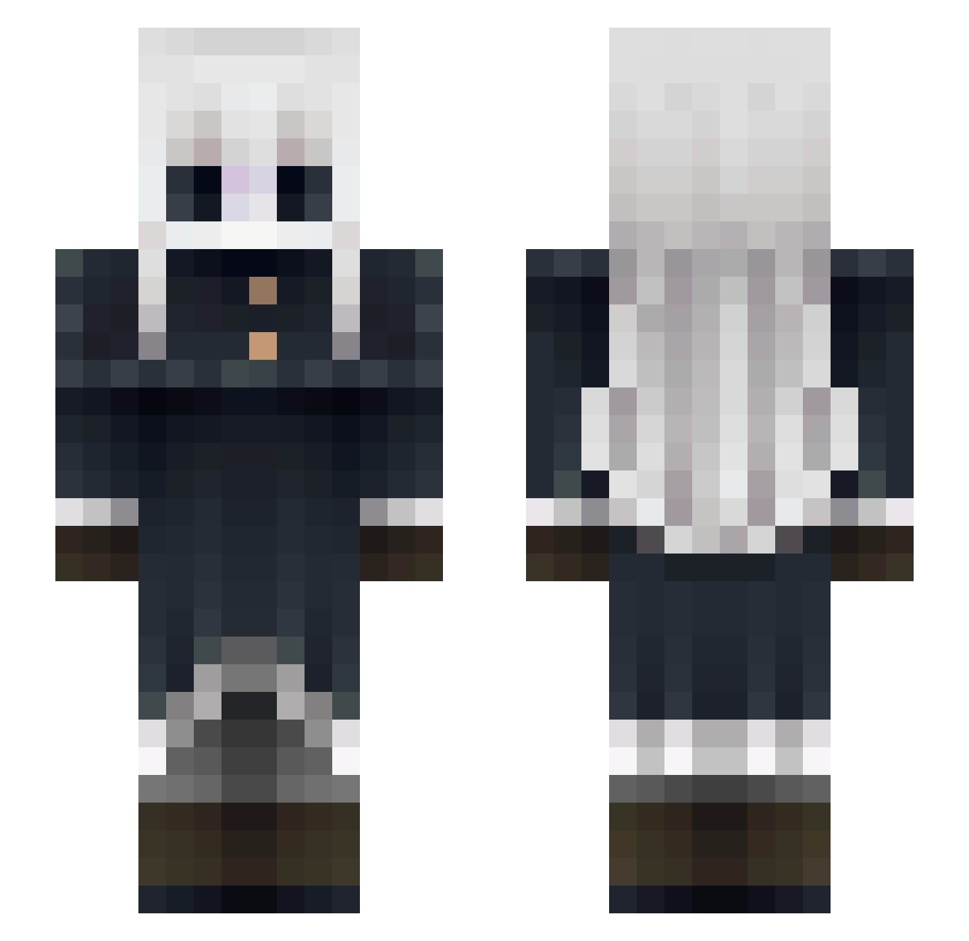 nkau Minecraft skin, front and back view