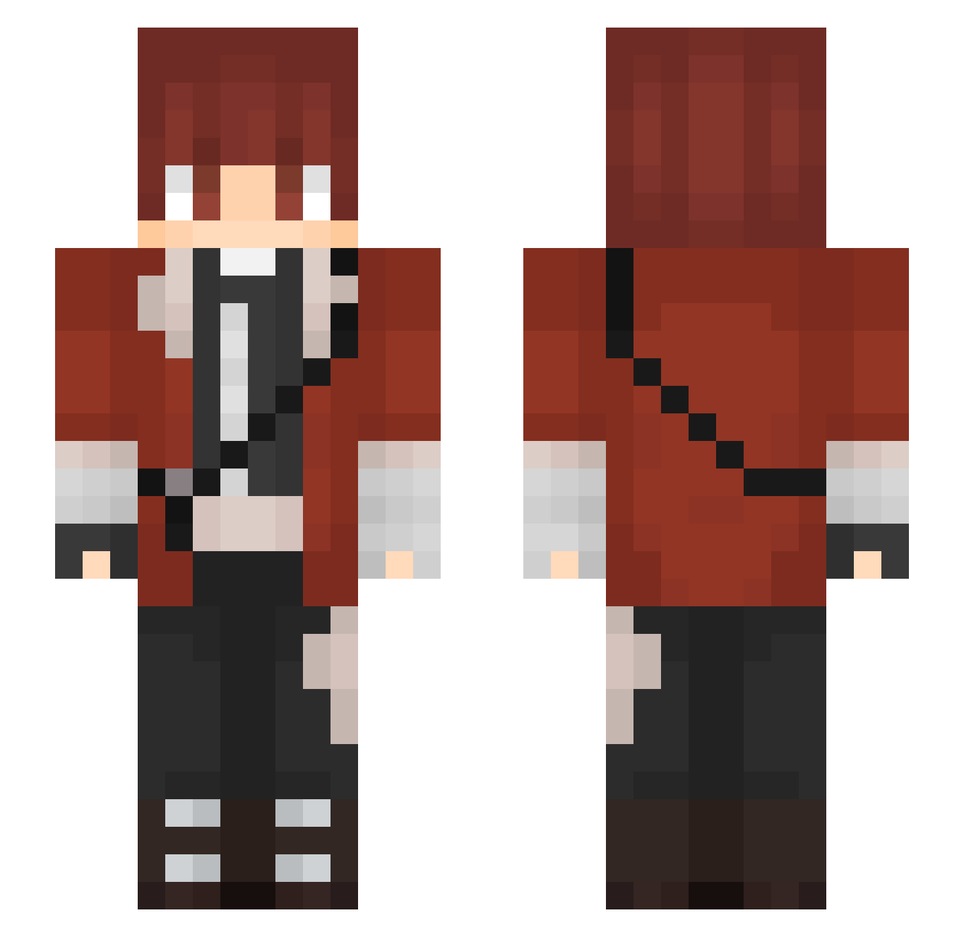 Daigo2324 Minecraft skin, front and back view