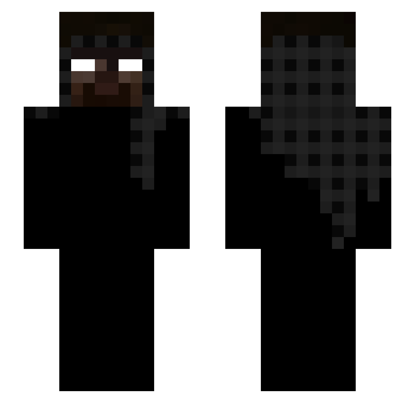 wwokee Minecraft skin, front and back view
