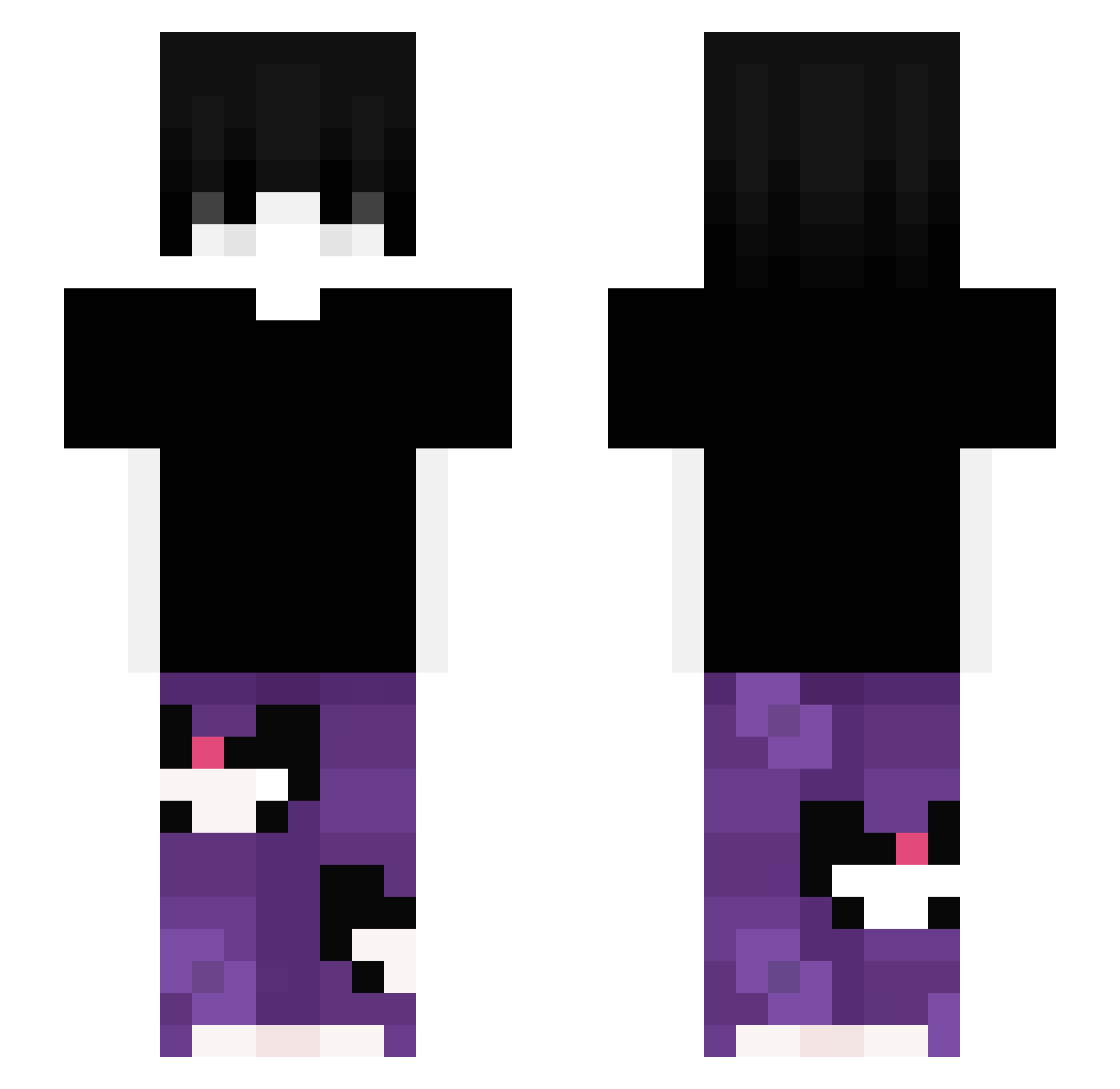 WitherK32748 Minecraft skin, front and back view