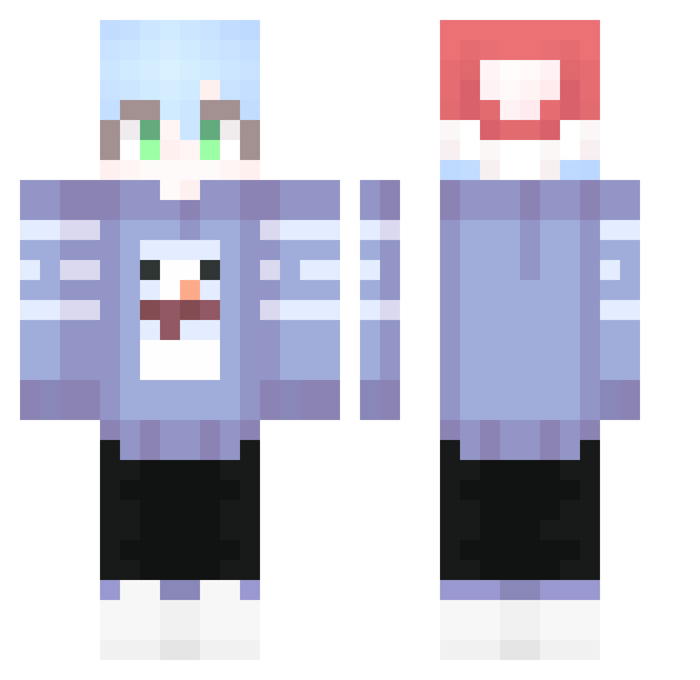 xldru83 Minecraft skin, front and back view