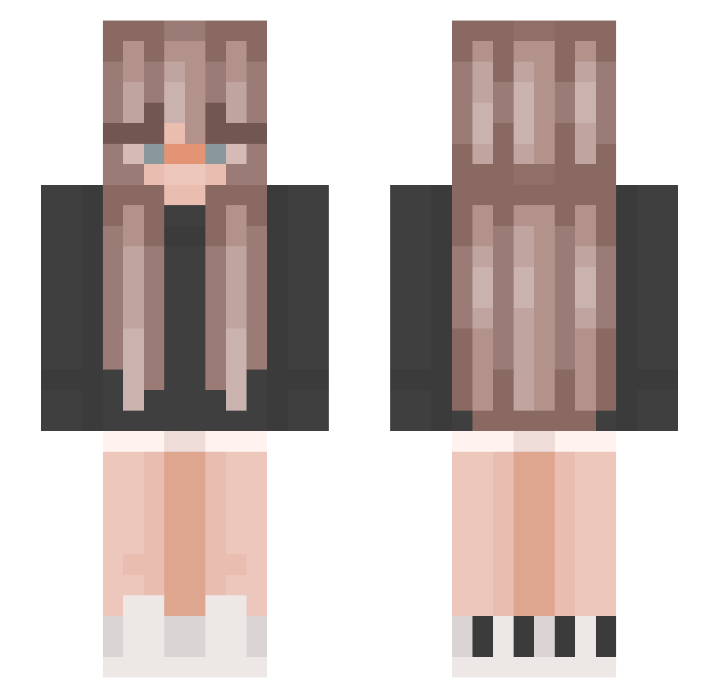 sherbrt Minecraft skin, front and back view