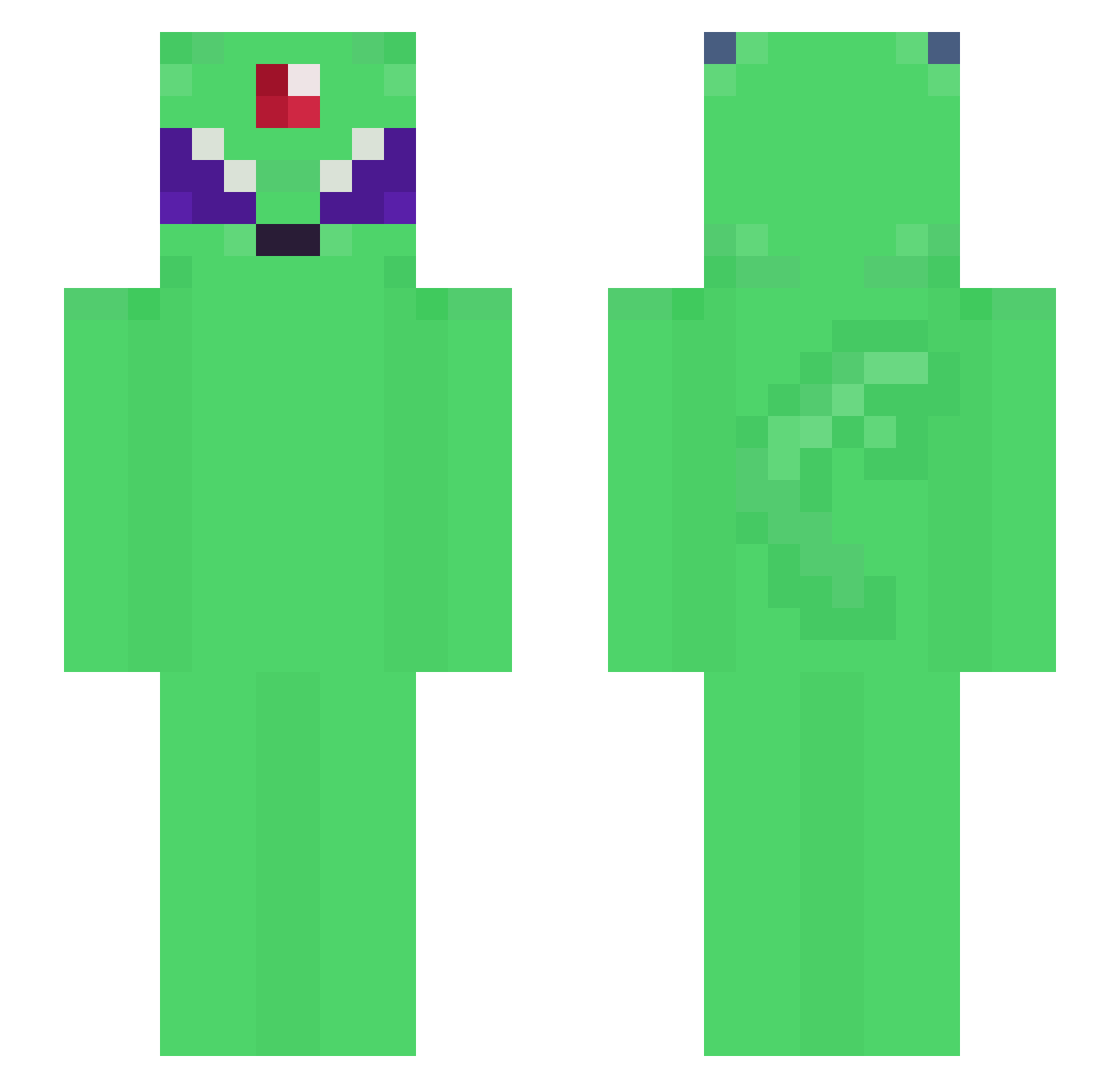 xidyn Minecraft skin, front and back view