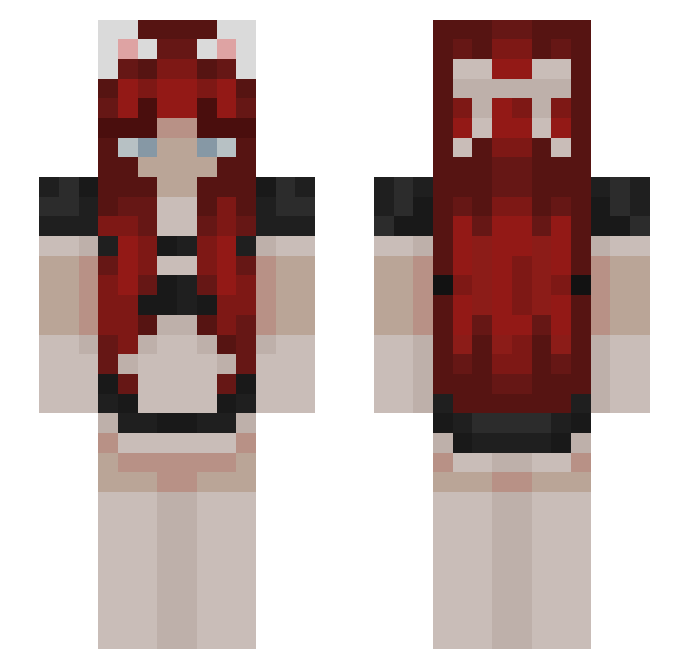 Xuruwus Minecraft skin, front and back view