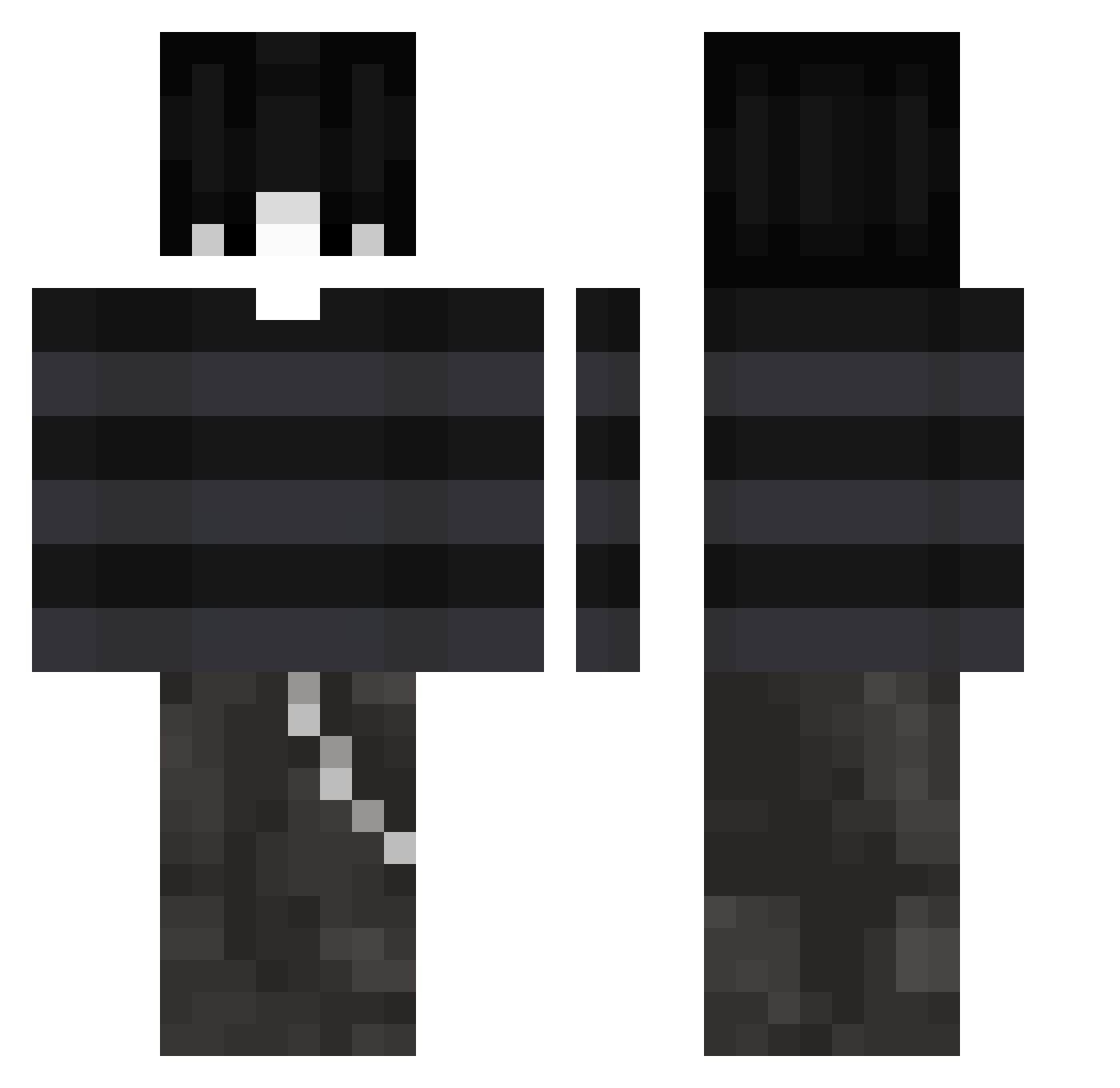Avocado3849 Minecraft skin, front and back view