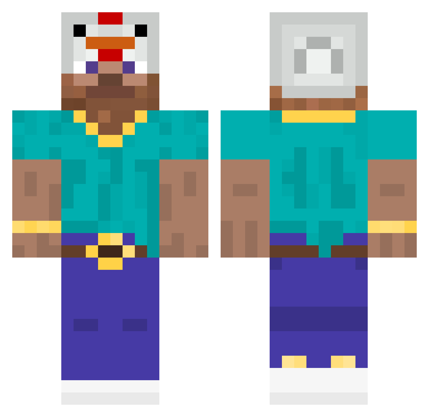 coolnesta Minecraft skin, front and back view