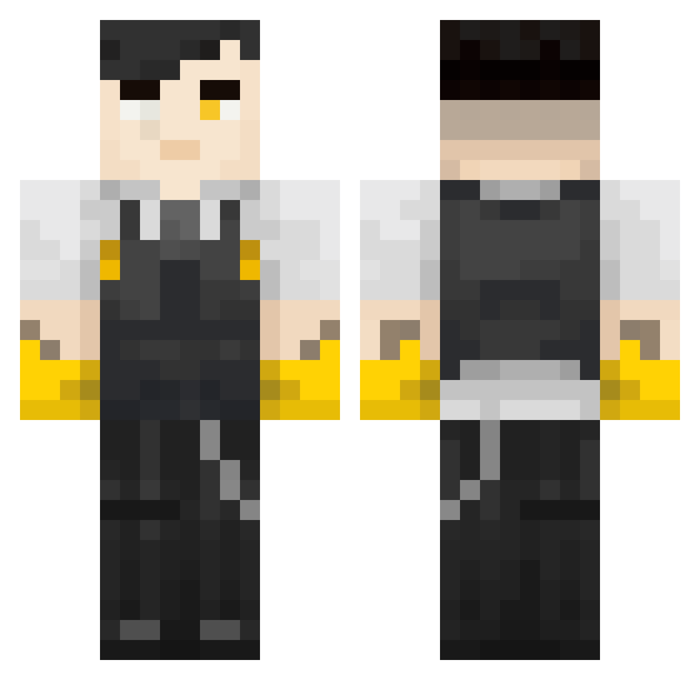anynamelo Minecraft skin, front and back view