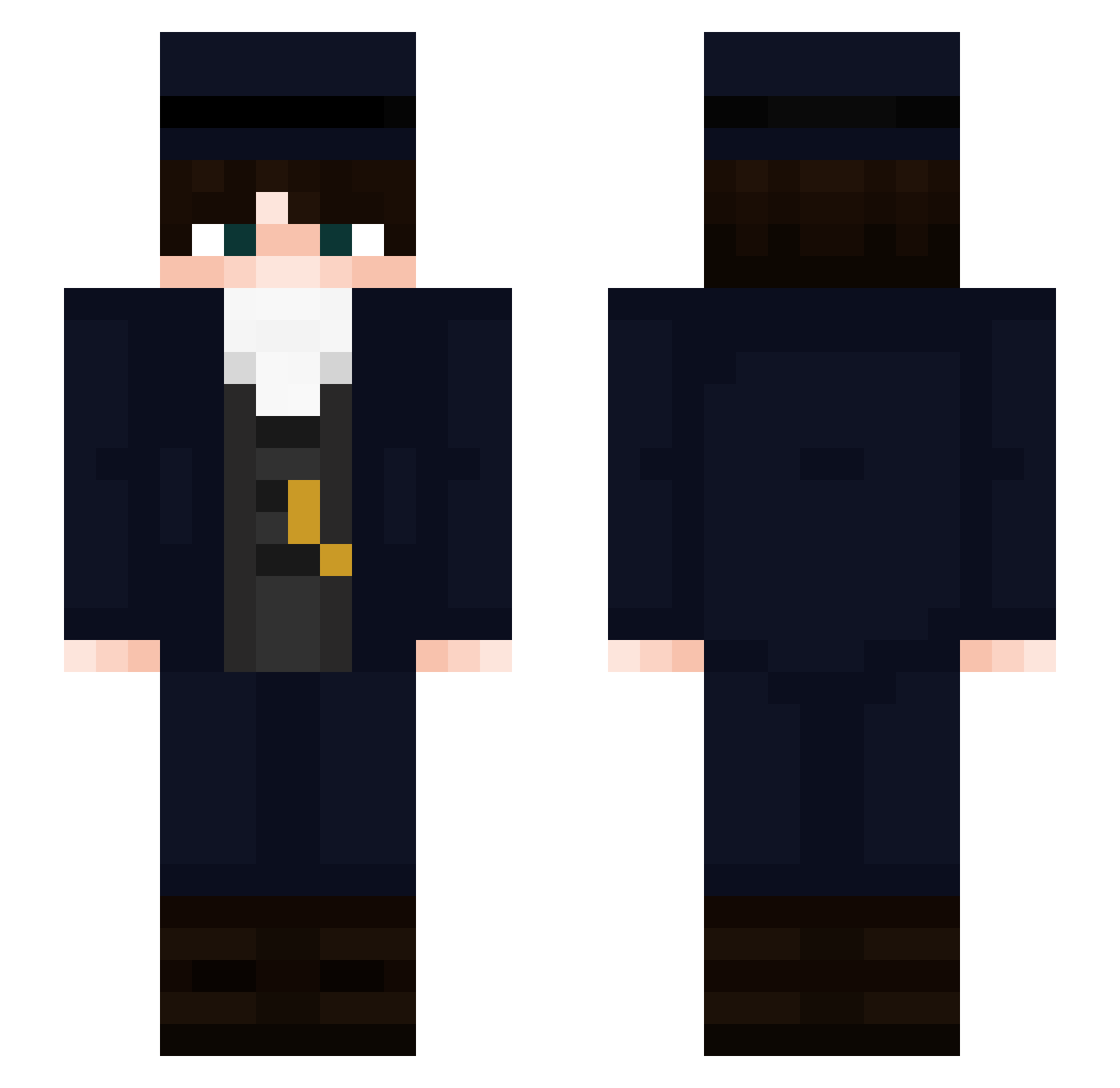 DeadShOt700 Minecraft skin, front and back view