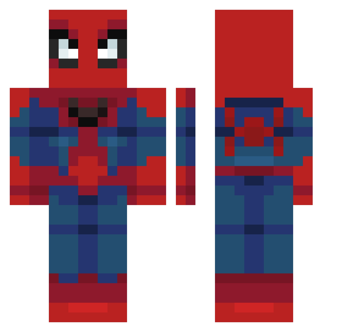 quityPanda Minecraft skin, front and back view