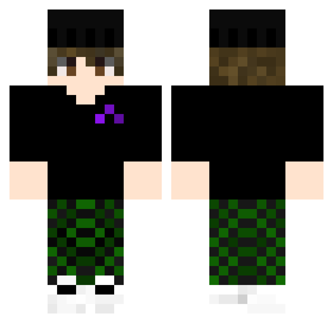 ziannn Minecraft skin, front and back view