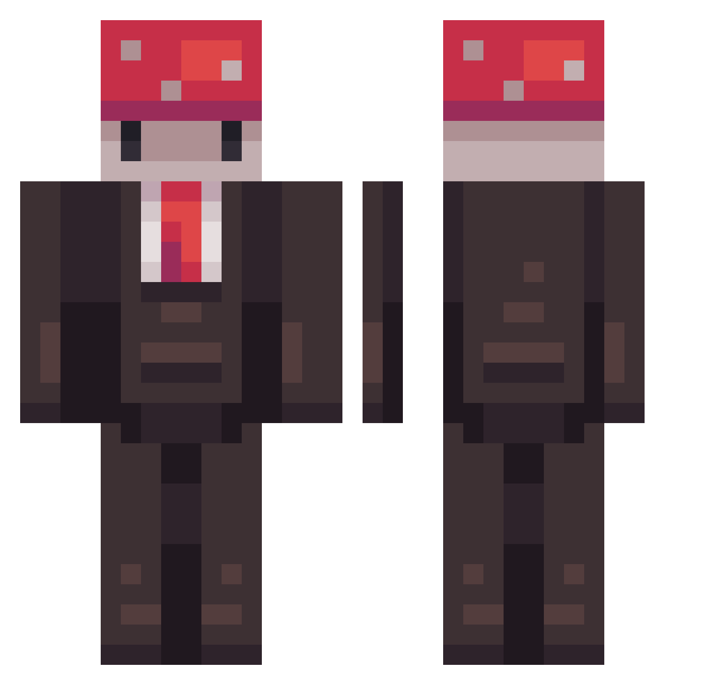 falloutplaya Minecraft skin, front and back view