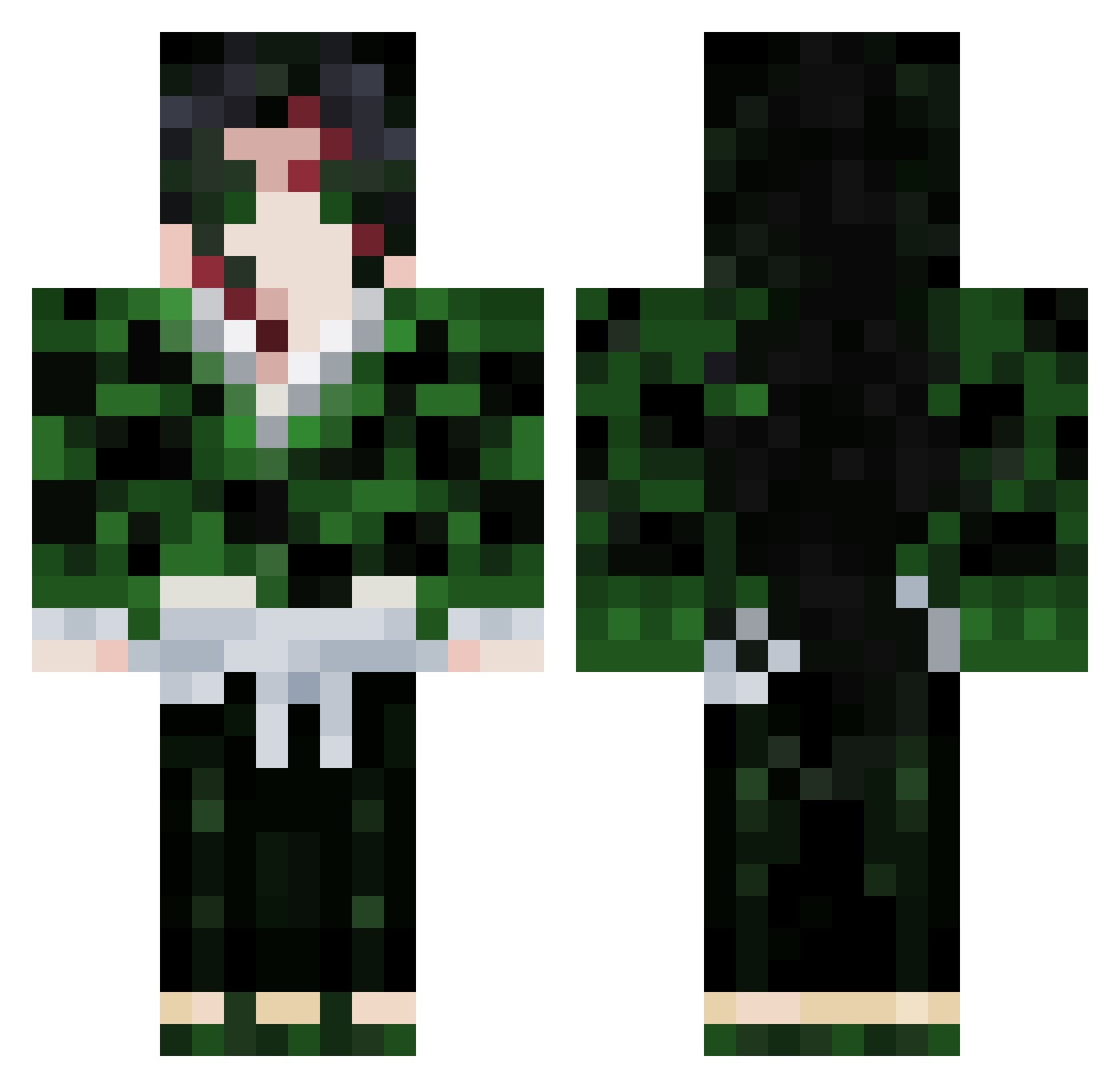 Gunio11 Minecraft skin, front and back view