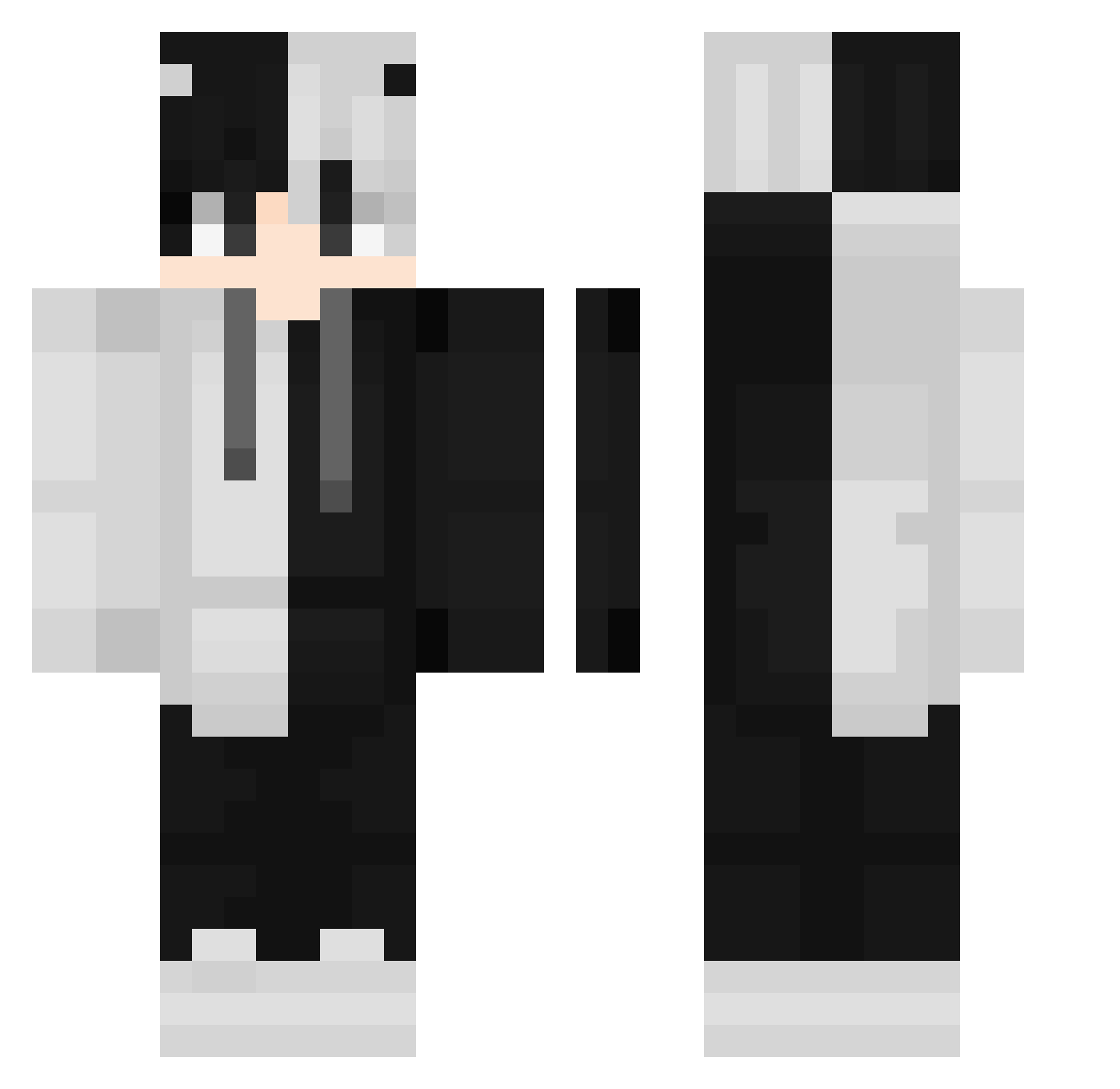 GalaxyMP Minecraft skin, front and back view
