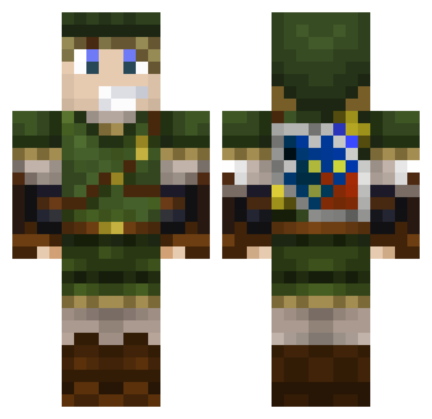 Sorcer Minecraft skin, front and back view