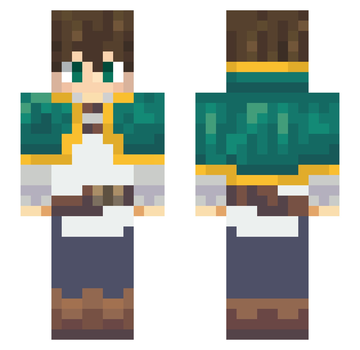ByBriso Minecraft skin, front and back view
