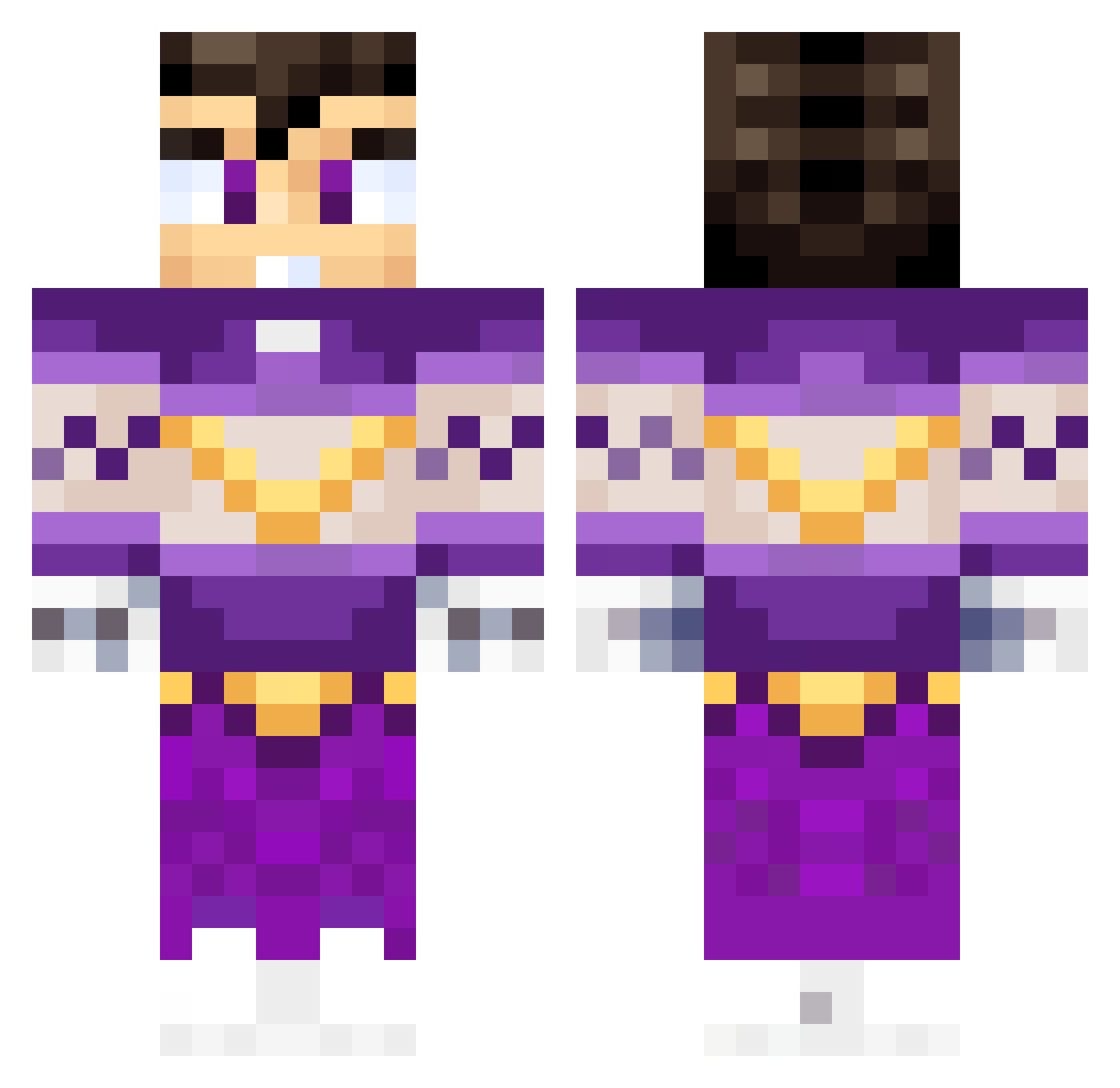Ruggeri_ Minecraft skin, front and back view