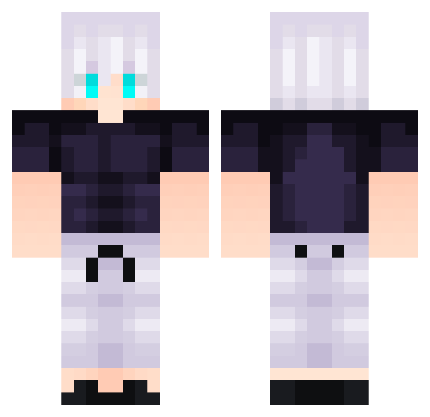 Rybson69 Minecraft skin, front and back view