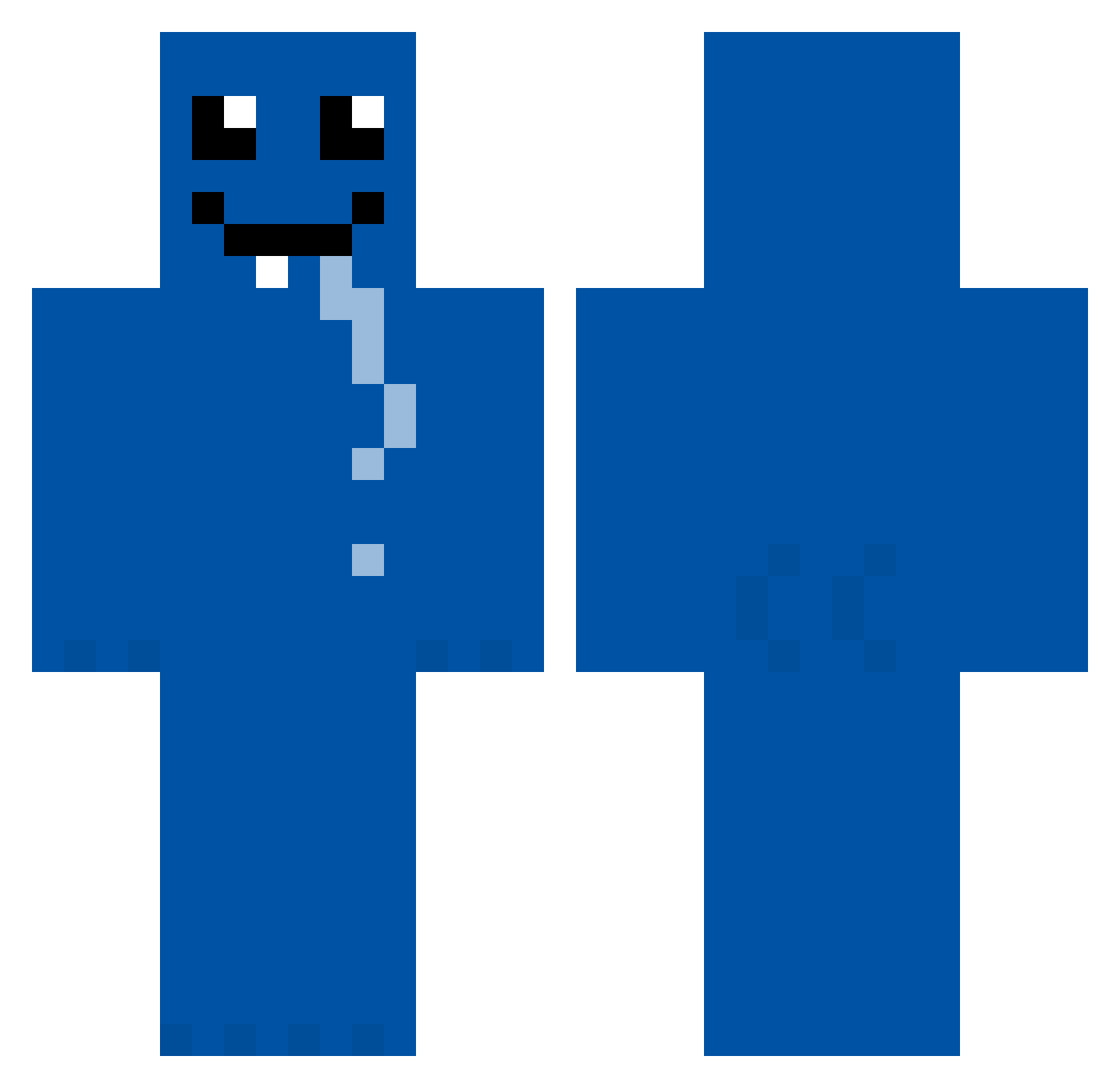 Chasr17 Minecraft skin, front and back view