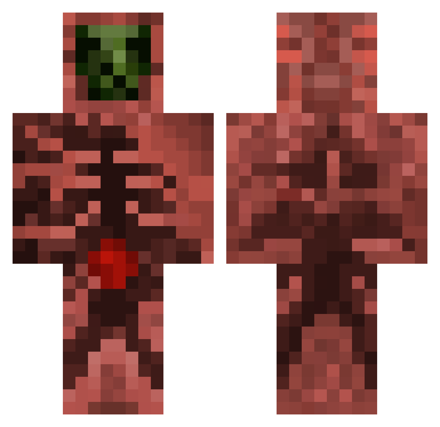viggosvefors Minecraft skin, front and back view