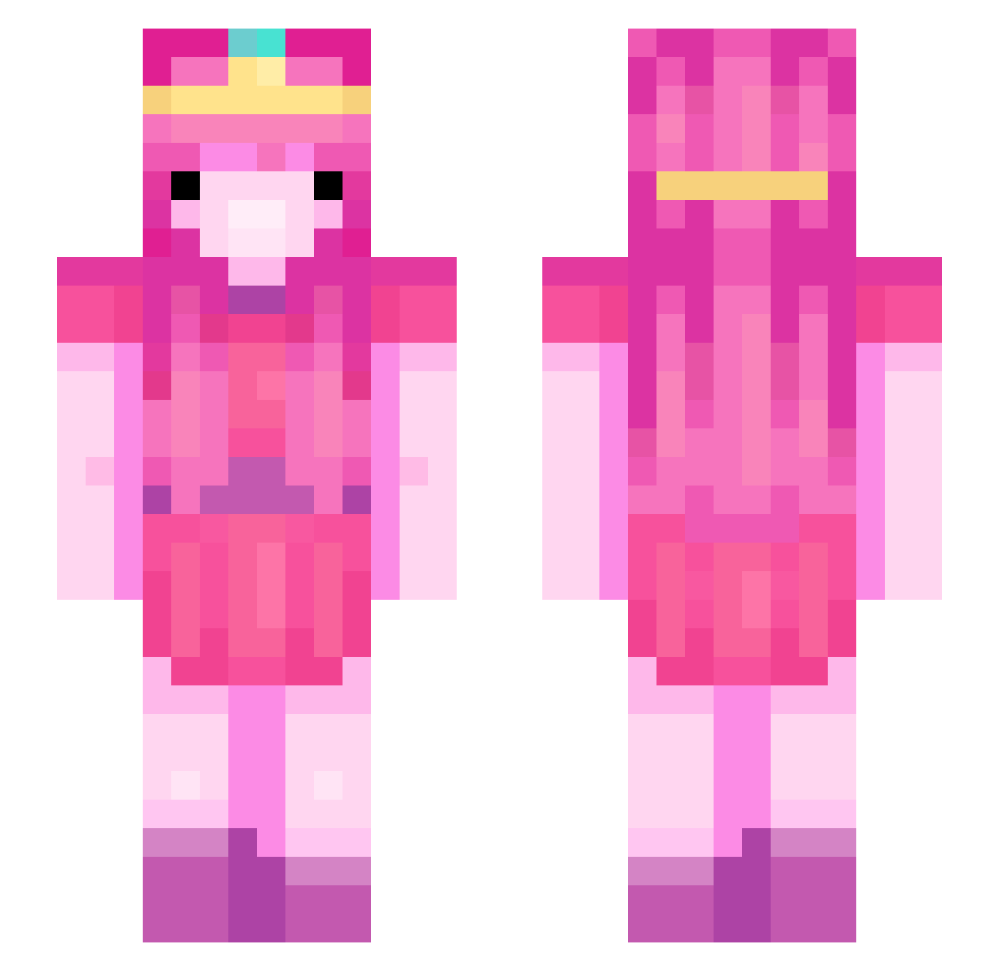 clementineow Minecraft skin, front and back view