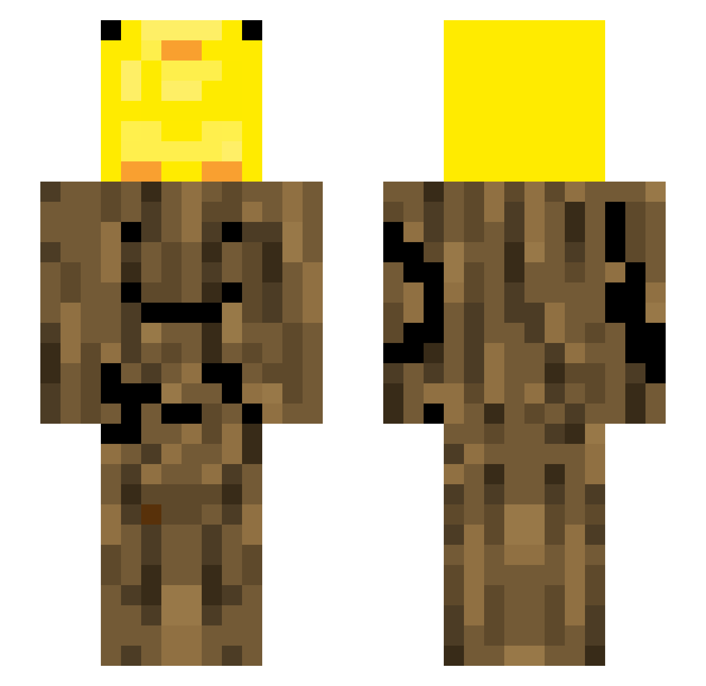 treeforts Minecraft skin, front and back view