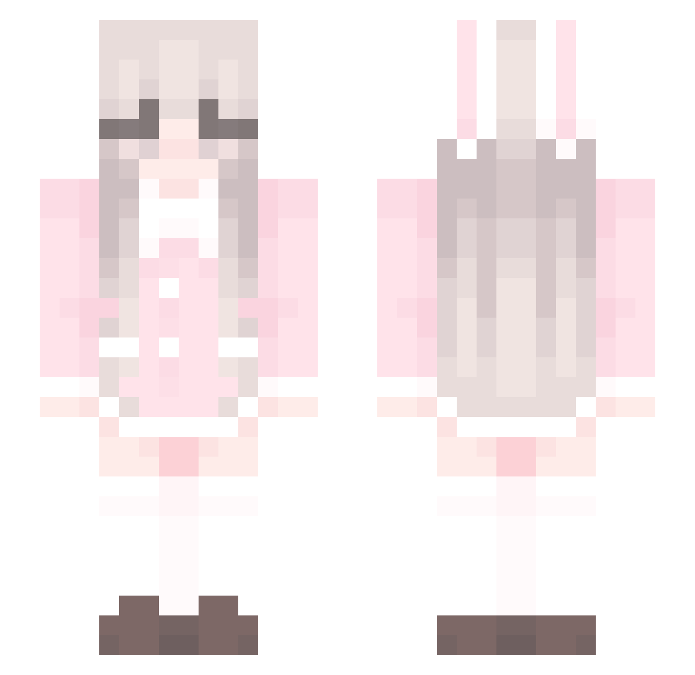 Sorawo Minecraft skin, front and back view