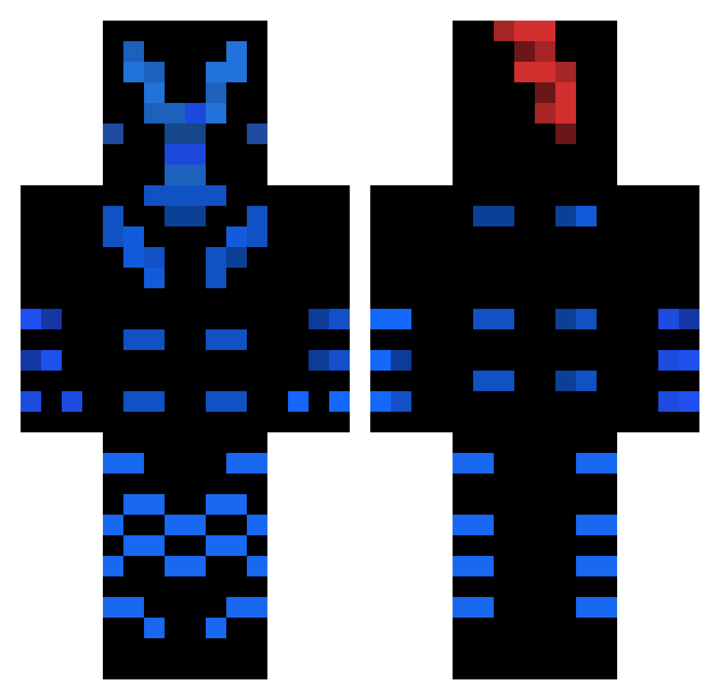 Volvelle Minecraft skin, front and back view