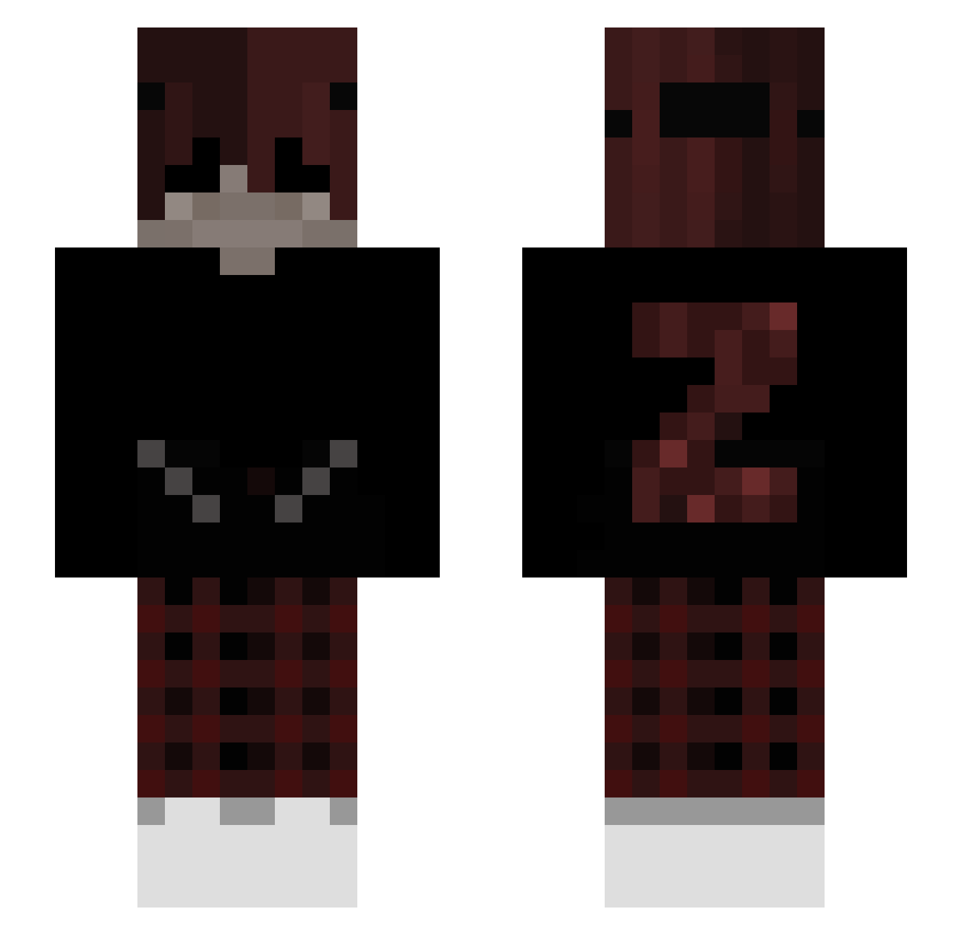ZentriXY Minecraft skin, front and back view