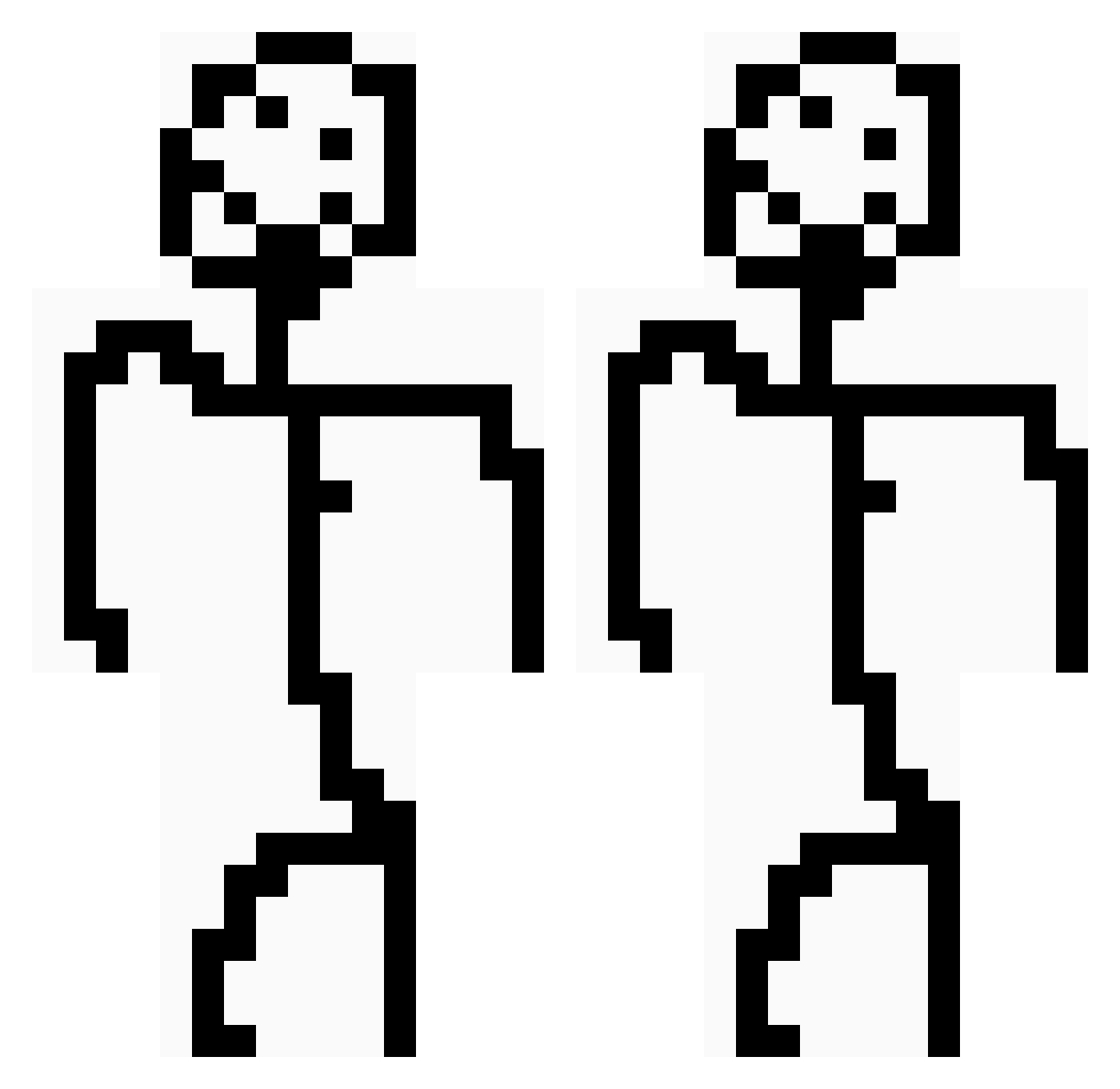 Saurbaro Minecraft skin, front and back view