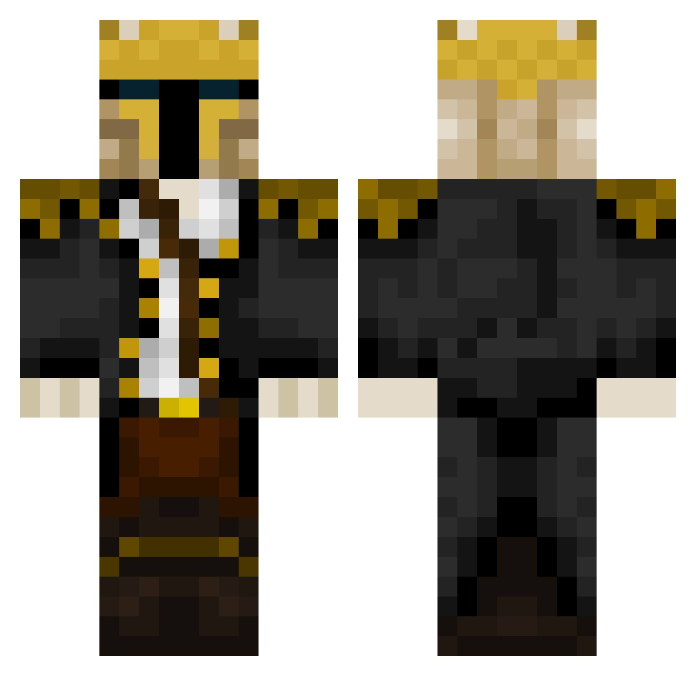 NiftyAZ Minecraft skin, front and back view
