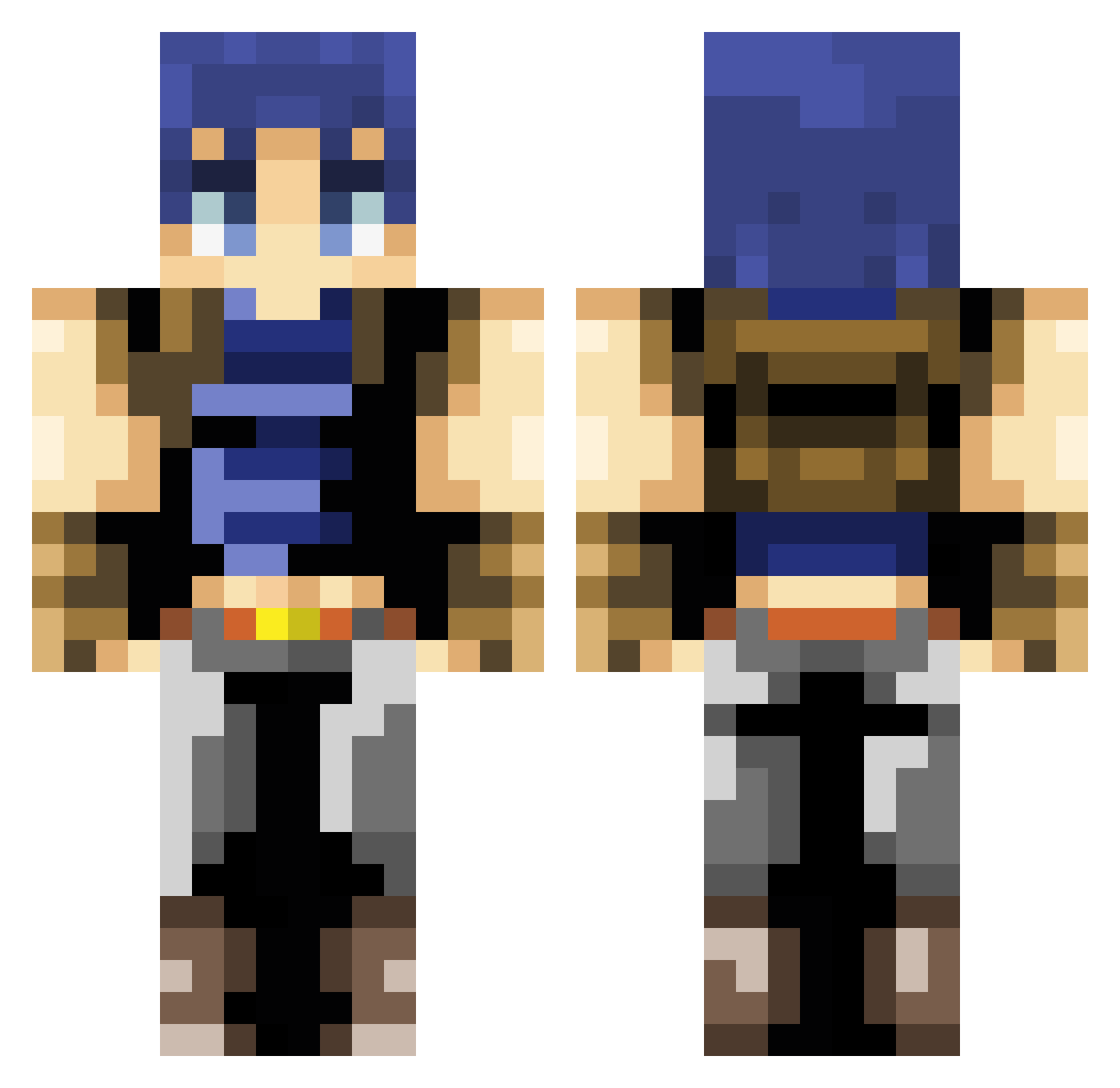 Z33VI Minecraft skin, front and back view