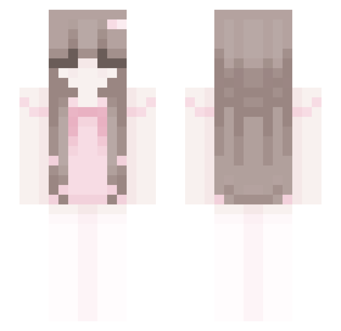 absinthy Minecraft skin, front and back view